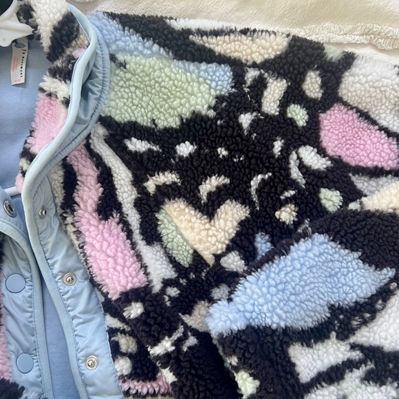 Free People Movement Hit The Slopes Printed Fleece Jacket Butterfly Print - Picture 8 of 10